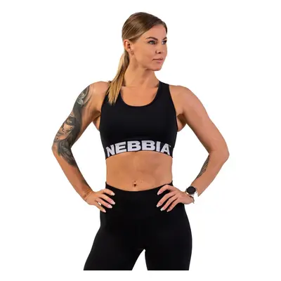 Dámská podprsenka Nebbia Medium Impact Cross Back Sports Bra black