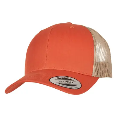 Kšiltovka Retro Trucker - oranžová/khaki