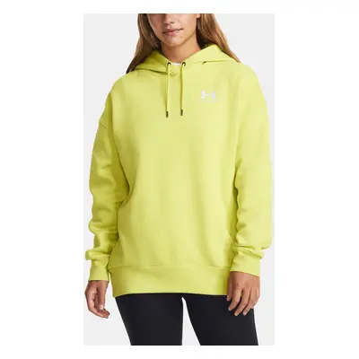 Under Armour Mikina Essential Flc OS Hoodie-YLW - Dámské