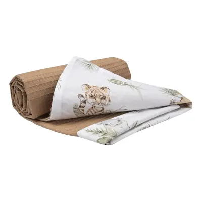 Medi Partners Blanket cotton + cotton Waffle – Safari + brown Waffle