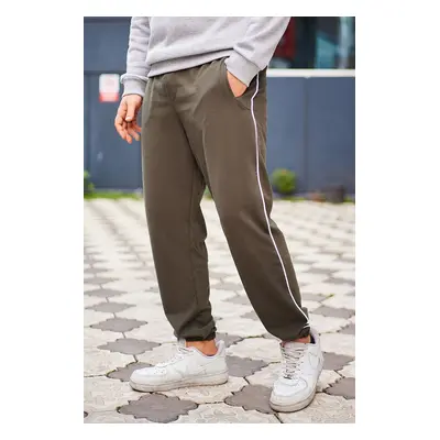 Trendyol Khaki Regular/Normal Cut Ribbed Sweatpants