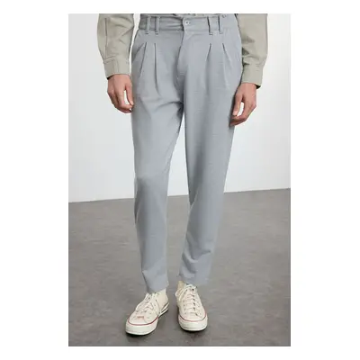 Trendyol Gray Carrot Cut Knitted Comfortable Flexible Trousers