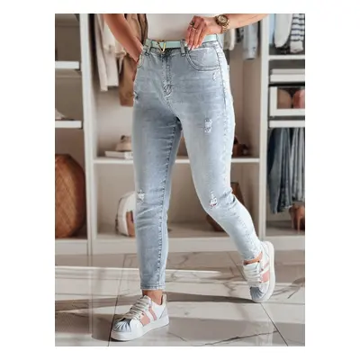 Spodnie damskie jeansowe slim fit STEFANIA niebieskie Dstreet