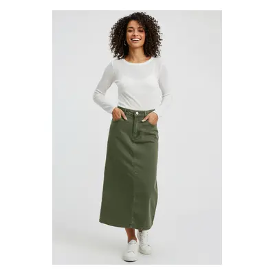 Trendyol Khaki Pocket Detail Woven Skirt