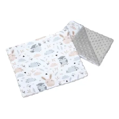 Medi Partners Quilt 55x75 + pillow 35x30 cotton + minky – Polana + gray Minky