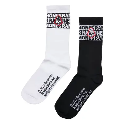 Ramones Skull Socks 2-Pack černá/bílá