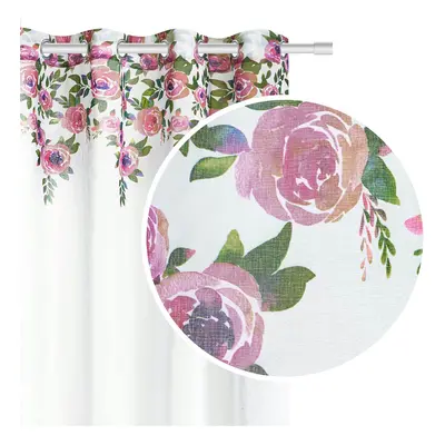 Edoti Curtain with flowers Mansion A490