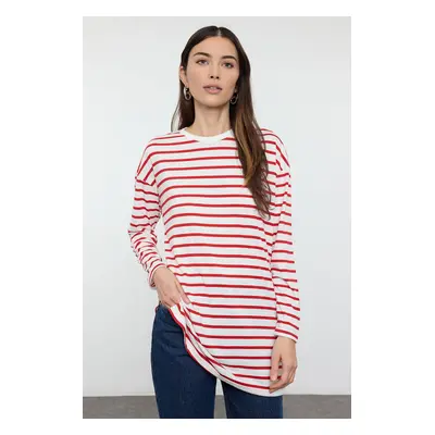 Trendyol Red Striped Knitted Tunic