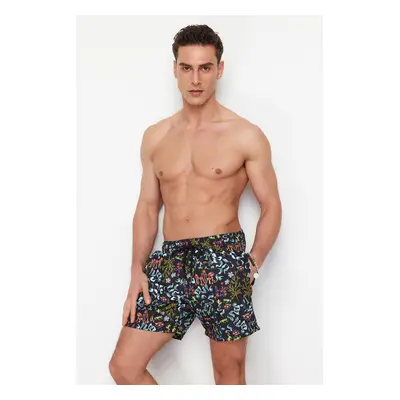 Trendyol Standard Size Patterned Swim Shorts