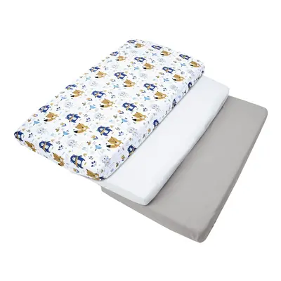 Medi Partners Set of pcs. Fitted Sheet 60x120 cm 100% Cotton Baby Bed Linen Mattress