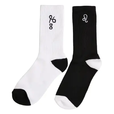 Zodiac Socks 2-Pack black/white leo