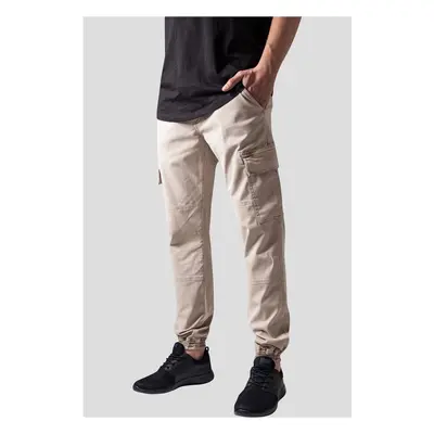 Washed Cargo Twill Jogging Pants pískové