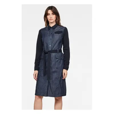 G-STAR Dress - HA army dress l\s dark blue