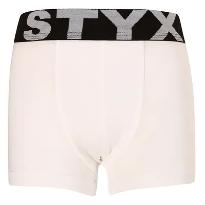 Dětské boxerky Styx sportovní guma bílé