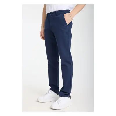 Trendyol Navy Blue Regular Fit Basic Chino Flexible Gabardine Trousers