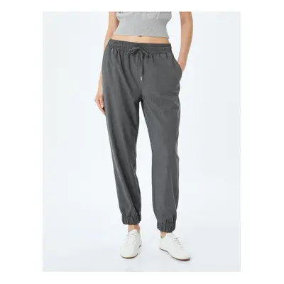 Koton Tie Waist Jogger Pants with Pockets