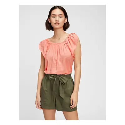 GAP Top ruffle sleeve top - Dámské