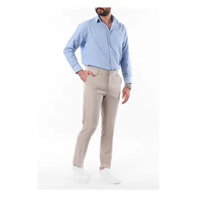 Trendyol Stone Hidden Closure Slim Fit Italian Cut Fabric Trousers