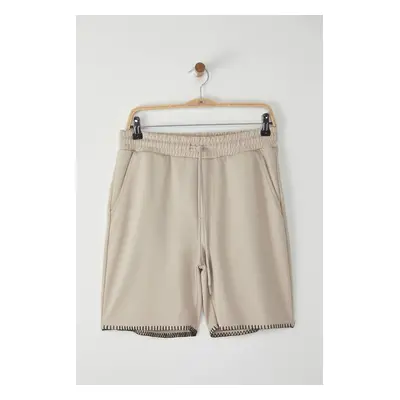 Trendyol Stone Limited Edition Regular/Normal Cut Stitch Detail Shorts & Bermudas