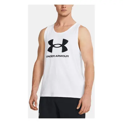 Under Armour Tílko UA SPORTSTYLE LOGO TANK-WHT - Pánské