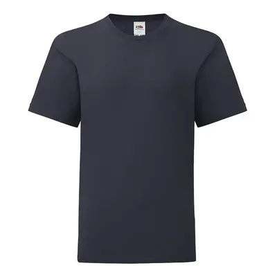 Navy blue children's t-shirt in combed cotton Fruit of the Loom