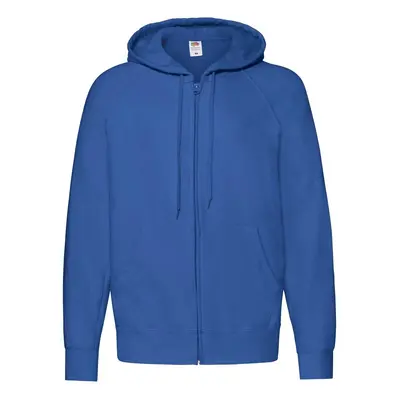 Blue Men's Hoodie Lightweight Zip Thru Hooded Sweat Fruit of the Loom