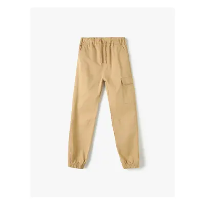 Koton Boy's Beige Canvas Trousers