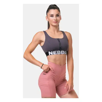 Dámská podprsenka Nebbia Smart zip sports bra marron