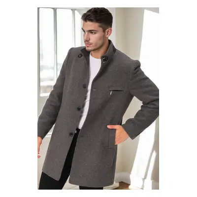 PLT9367 DEWBERRY MEN'S COAT-STRAIGHT GREY