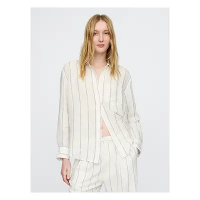 GAP Lněná oversize košile Big Shirt - Dámské