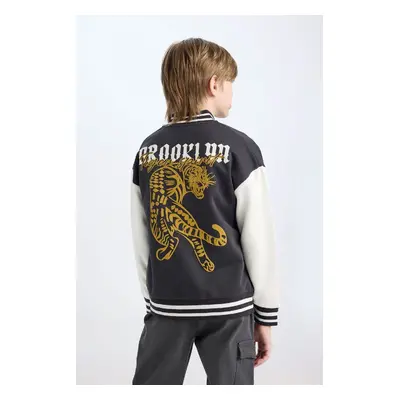 DEFACTO Boys College Collar Bomber Cardigan