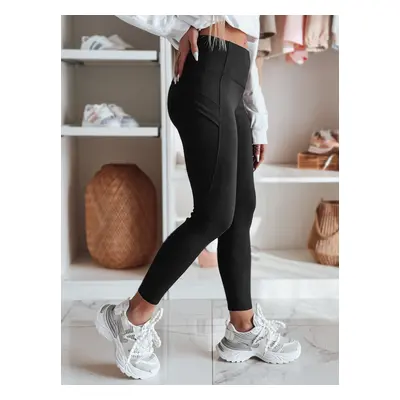 Legginsy damskie z wysokim stanem FLEXION czarne Dstreet