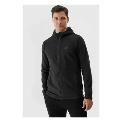 Pánský fleece regular s kapucí 4F - černý