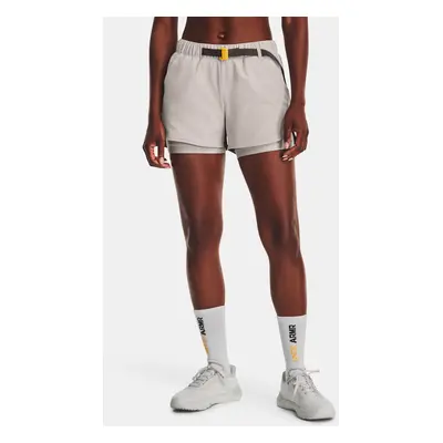 Under Armour Kraťasy Terrain 2-in-1 Short-GRY - Dámské