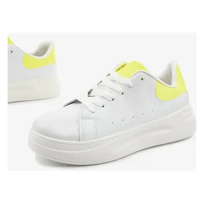 D/CEO White shiny sneakers LLQ204-10