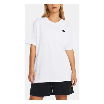 Under Armour Tričko UA HW Embroid Patch BFOS SS-WHT - Dámské