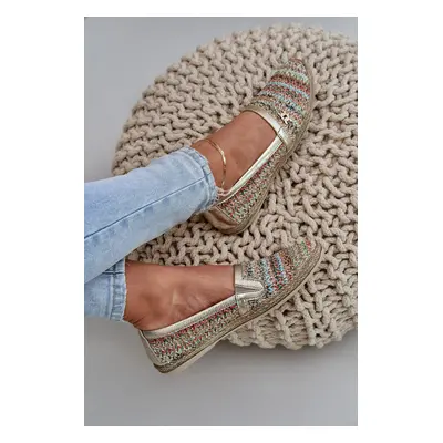 Elegantní Kožené Espadrilky Pletením Multikolor Zazoo