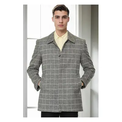 PLT9206 DEWBERRY MEN'S COAT-STRAIGHT GREY