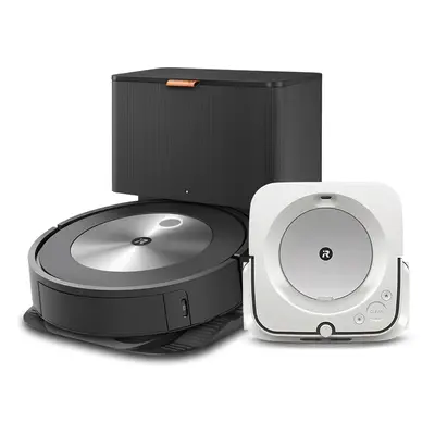 iRobot Roomba j7+ (Černá) a Braava jet m6 (Bílá)