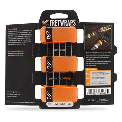 Gruvgear FretWraps Flare Orange Small - 3 Pack