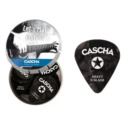 Cascha Guitar Pick Set Box Heavy (24 heavy guitar picks + metal box)