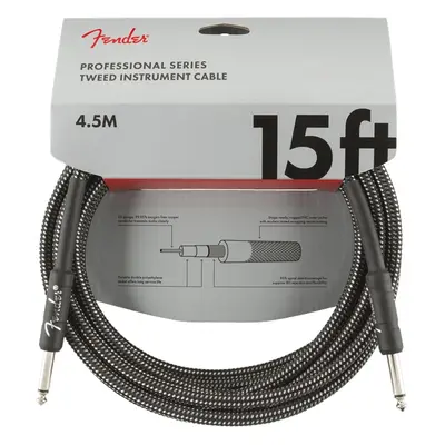 Fender Professional Series 15' Instrument Cable Gray Tweed