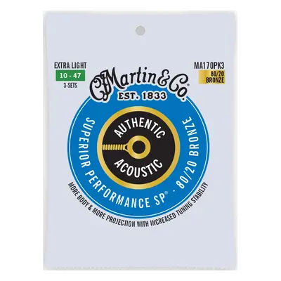 Martin Authentic SP 80/20 Bronze Extra Light - 3 Packs