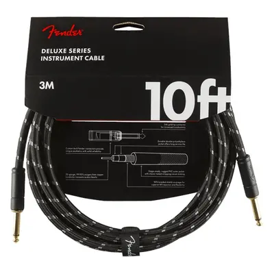 Fender Deluxe Series 10' Instrument Cable Black Tweed