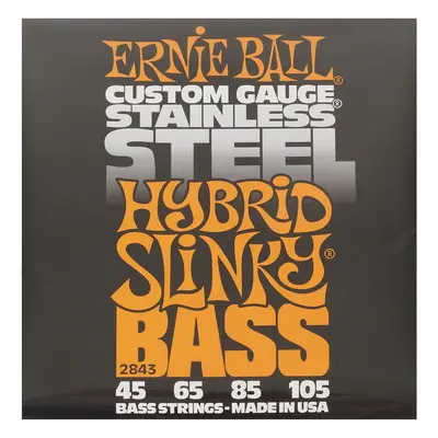 Ernie Ball 2843 Hybrid Slinky Stainless Steel Electric Bass 45-105