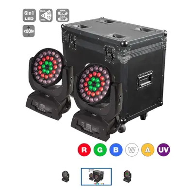 Flash 2x LMH 36x15W HEX ZOOM + CASE (rozbalené)