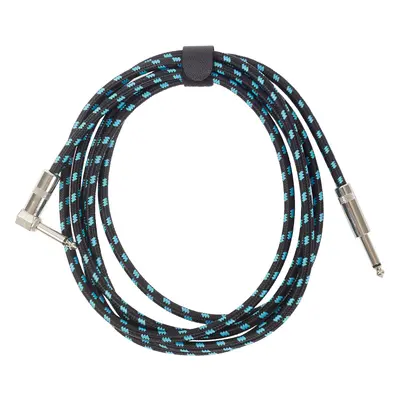 Amumu Woven Instrument Cable Blue Angled 3 m