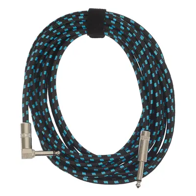 Amumu Woven Instrument Cable Blue Angled 5 m