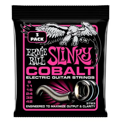 Ernie Ball 3723 Cobalt Super Slinky 3-Pack