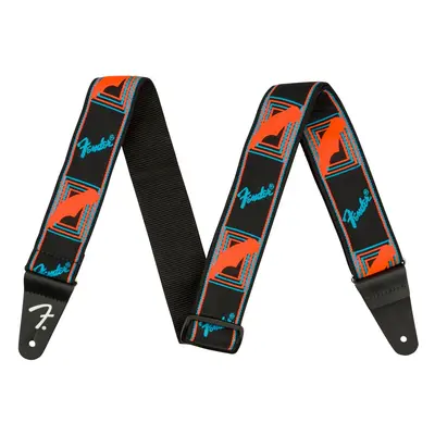 Fender Neon Monogram Strap Blue/Orange